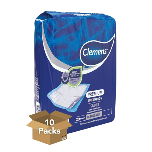 Buy Clemens Disposable Underpad / Linen Saver 60cm x 90cm (Per Box = 10 Packs)(200pcs) | nappycare.co.za