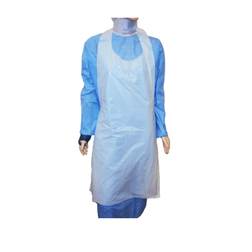 Buy Plastic Apron 110cm - White with 2 Ties (Disposable) | nappycare.co.za