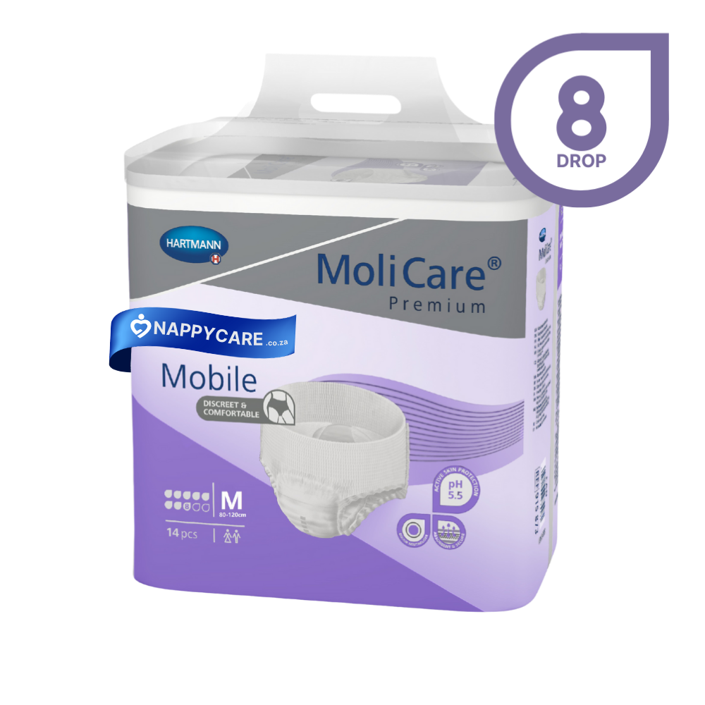 MoliCare Premium Elastic Briefs Adult Diapers 6 or 8 Drop absorption for  incontinence –