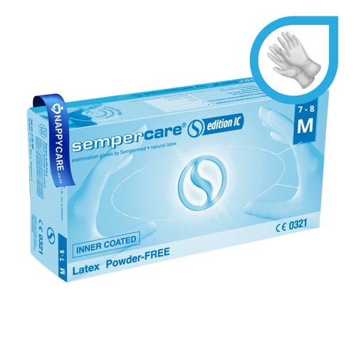 Buy Sempermed Latex Powder Free Exam Gloves Inner Coated | nappycare.co.za