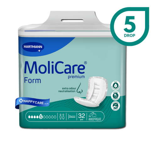 Buy MoliCare Premium Form Unisex Adult Pads (5 Drop) (NEW LARGER PACKS) | nappycare.co.za