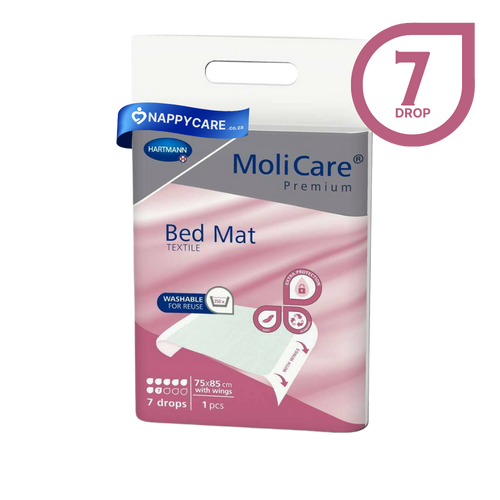 Buy New Molicare Premium Bed Mat Textile 7 Drop Bed Protector  (Reusable Linen Saver) With Wings/ Sleeves | nappycare.co.za