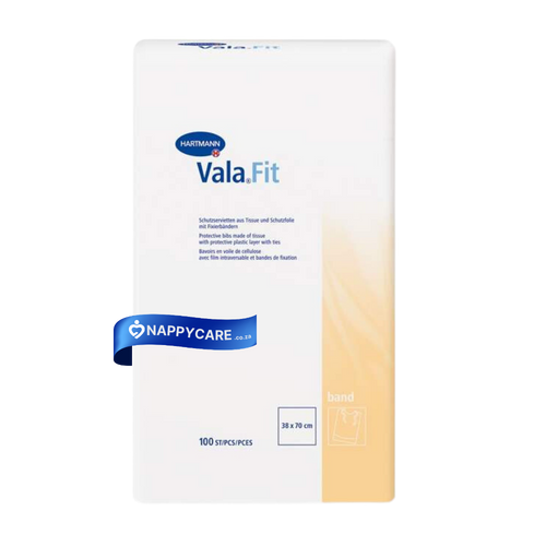 Buy Vala Fit Bib (100pcs, Kangaroo Pocket, Disposable) | nappycare.co.za